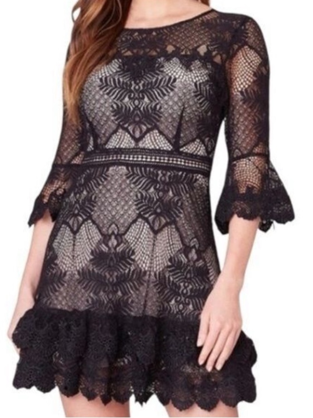 B.B. Dakota Womens Black Layer Cake Dress | size small